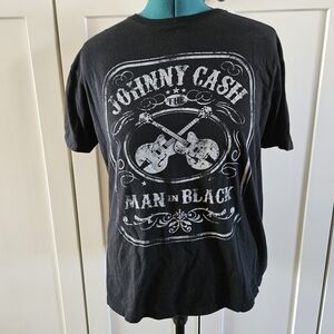 Johnny Cash Graphic Tee with White Design